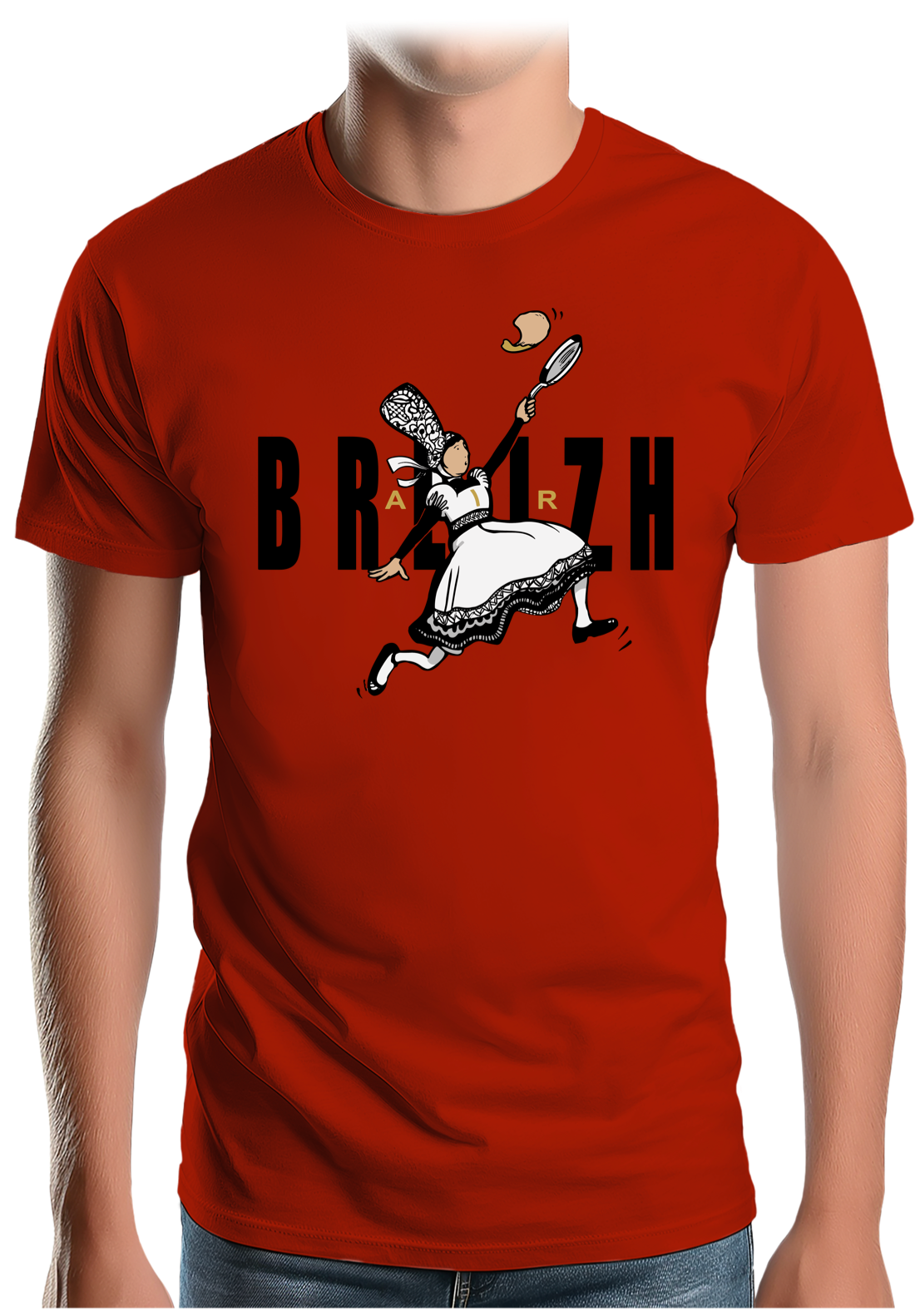 T-Shirt Homme Crêpes bretonnes sportives