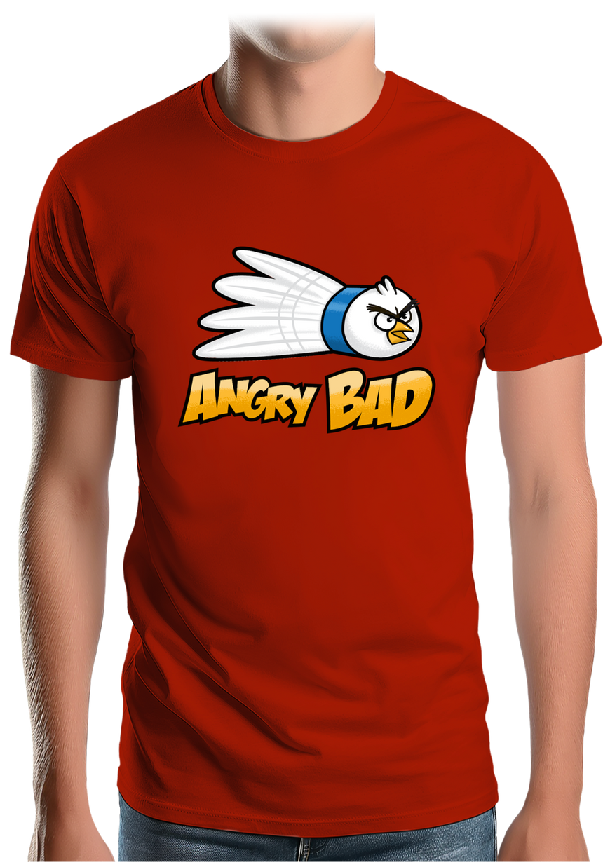 T-Shirt Homme Badminton Angry Bad, objectif tout détruire