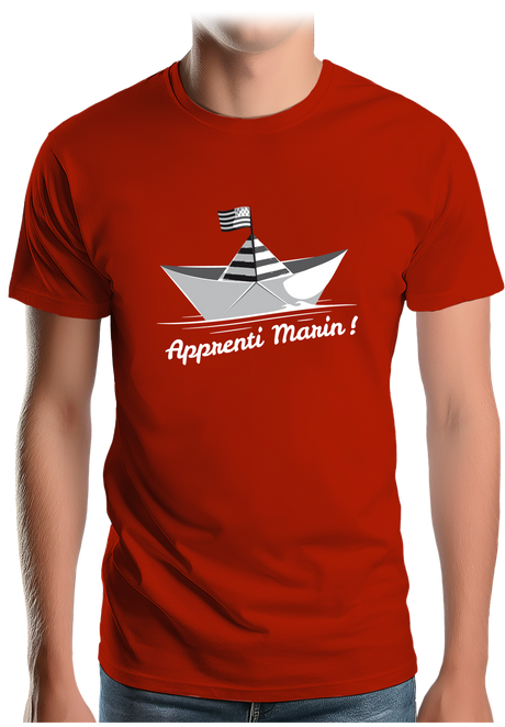T-Shirt Homme Petit bateau bzh apprenti marin