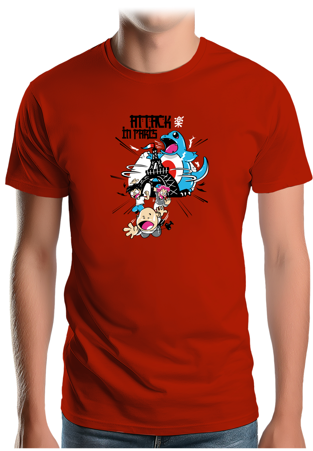 T-Shirt Homme Attack In Paris Carapuce