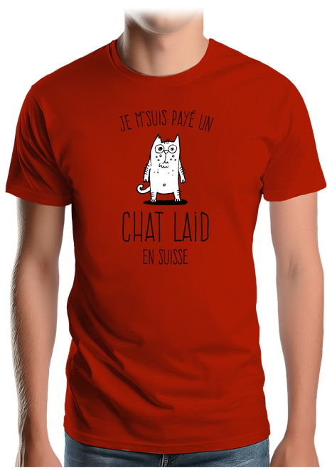T-Shirt Homme Un chat laid en suisse