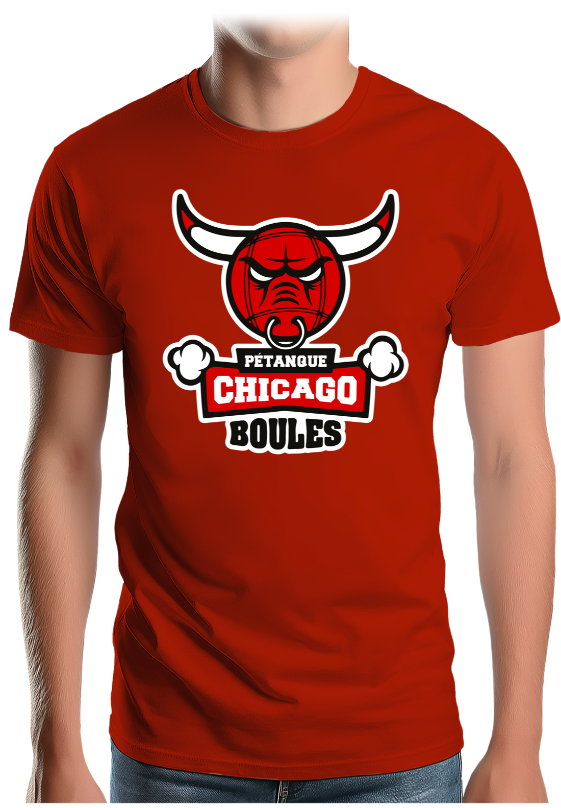 T-Shirt Homme Pétanque Chicago Boules