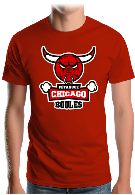 T-Shirt Homme Pétanque Chicago Boules
