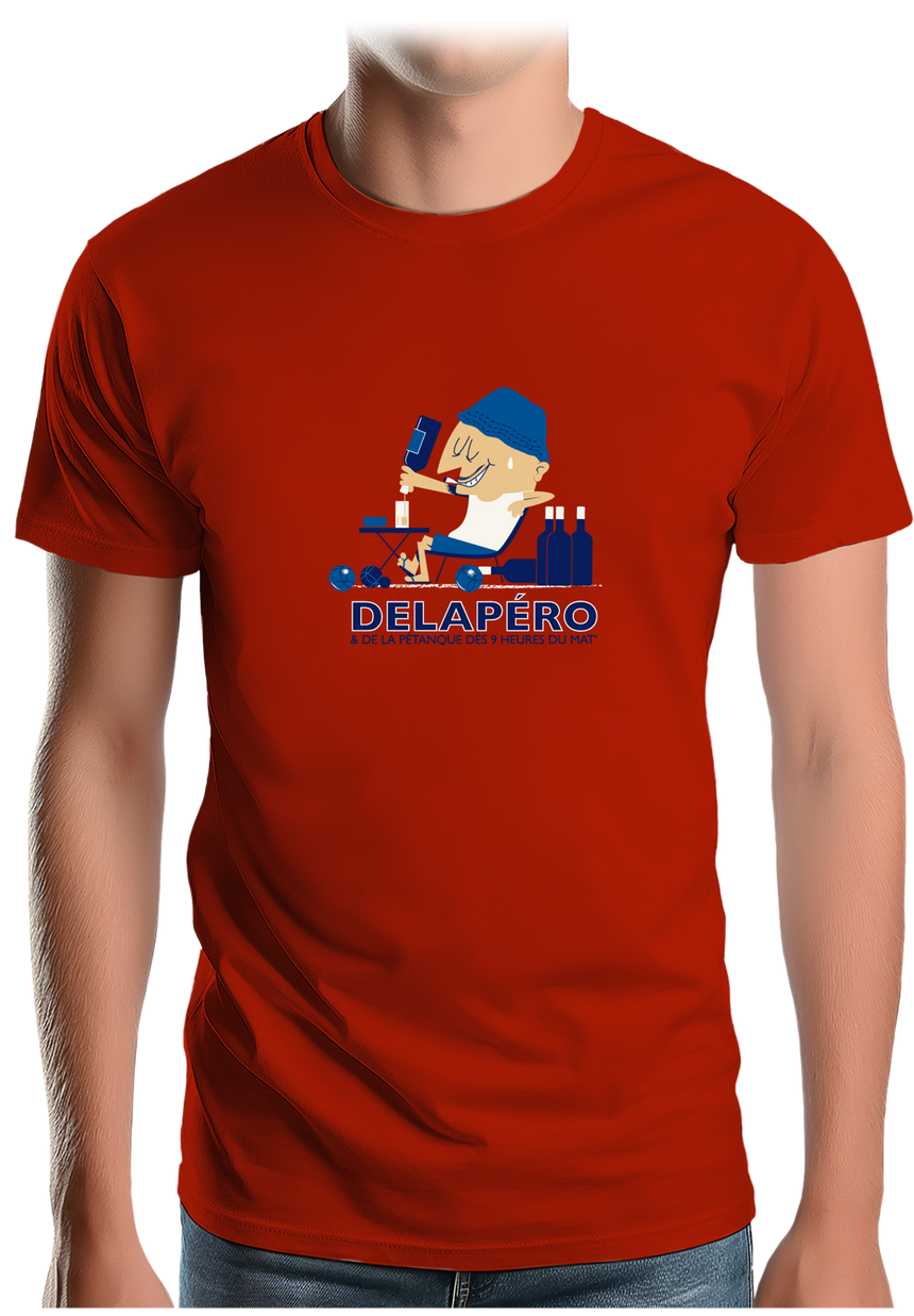 T-Shirt Homme Delapéro et la pétanque dès 9h