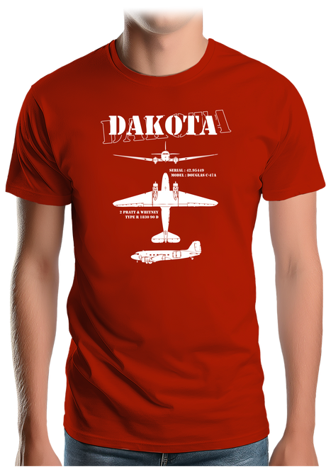 T-Shirt Homme Avion militaire modèle Dakota