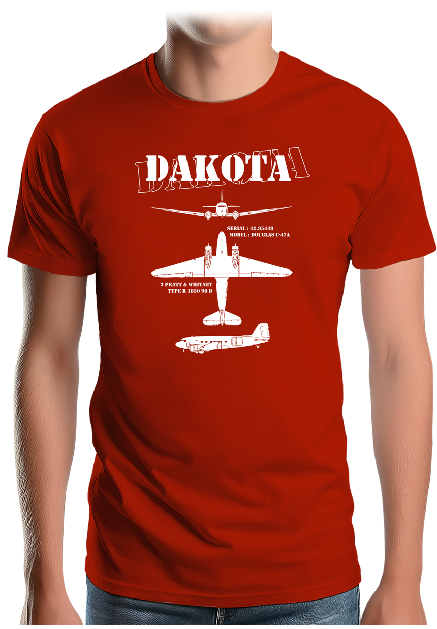 T-Shirt Homme Avion militaire modèle Dakota