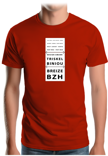 T-Shirt Homme Test acuité visuelle made in Bretagne