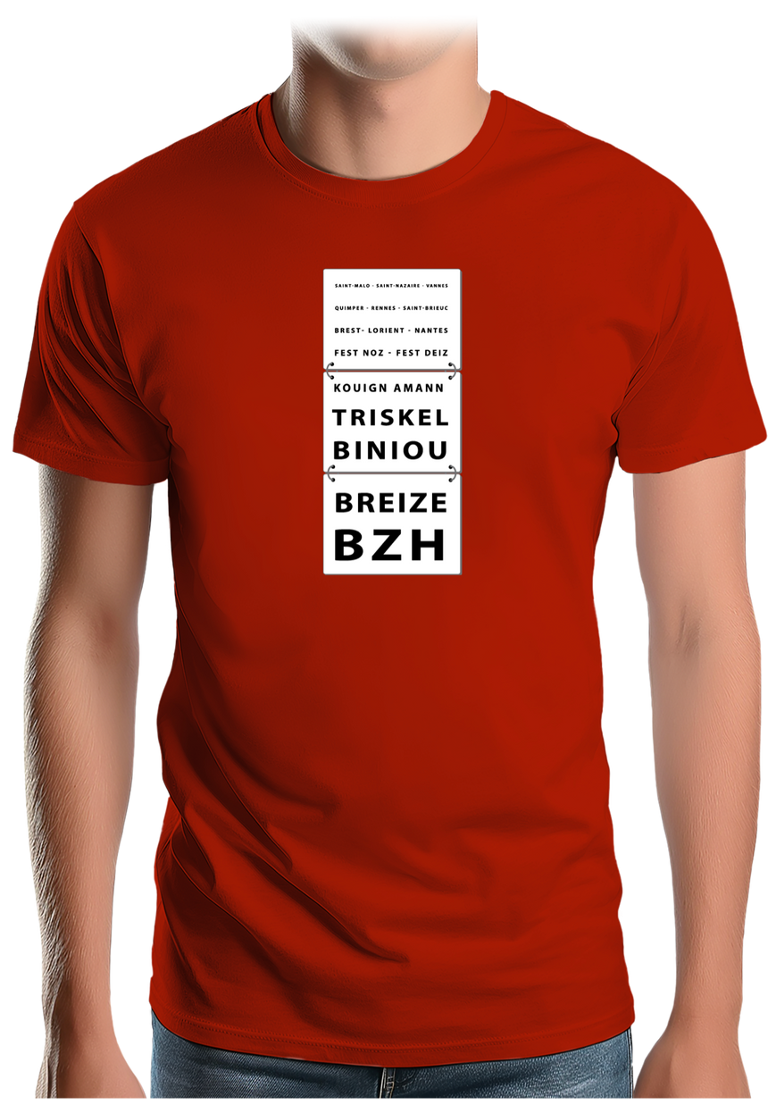 T-Shirt Homme Test acuité visuelle made in Bretagne