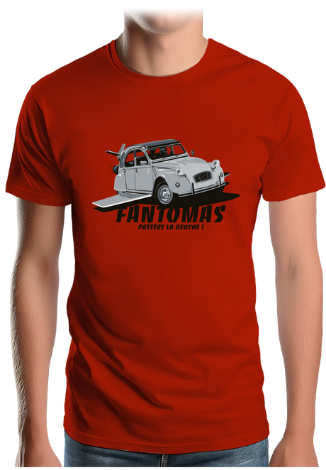 T-Shirt Homme Voiture 2CV de Fantomas