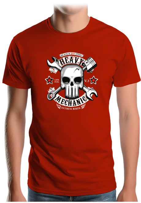 T-Shirt Homme Heavy Mechanic Moto