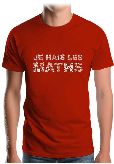 T-Shirt Homme Je Hais Les Maths