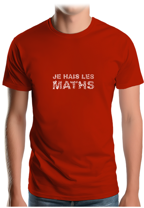 T-Shirt Homme Je Hais Les Maths
