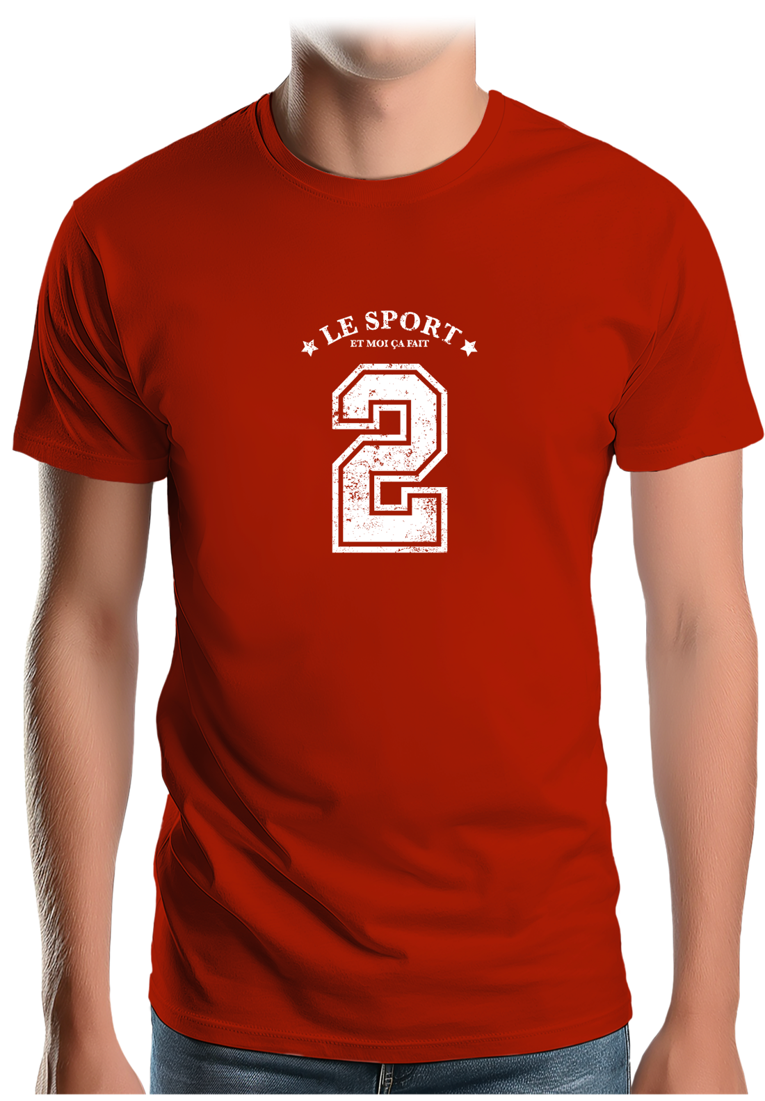 T-Shirt Homme Le sport et moi ça fait 2