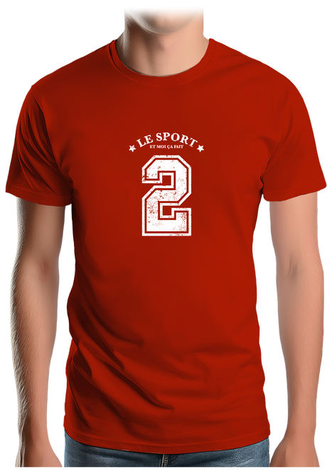 T-Shirt Homme Le sport et moi ça fait 2