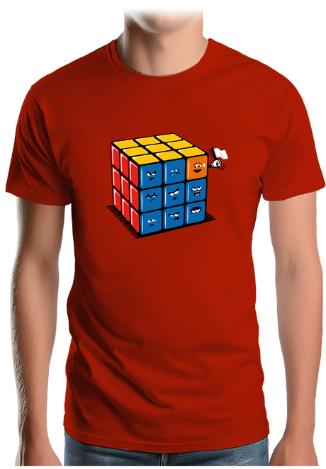 T-Shirt Homme Ruby cube avec drapeau