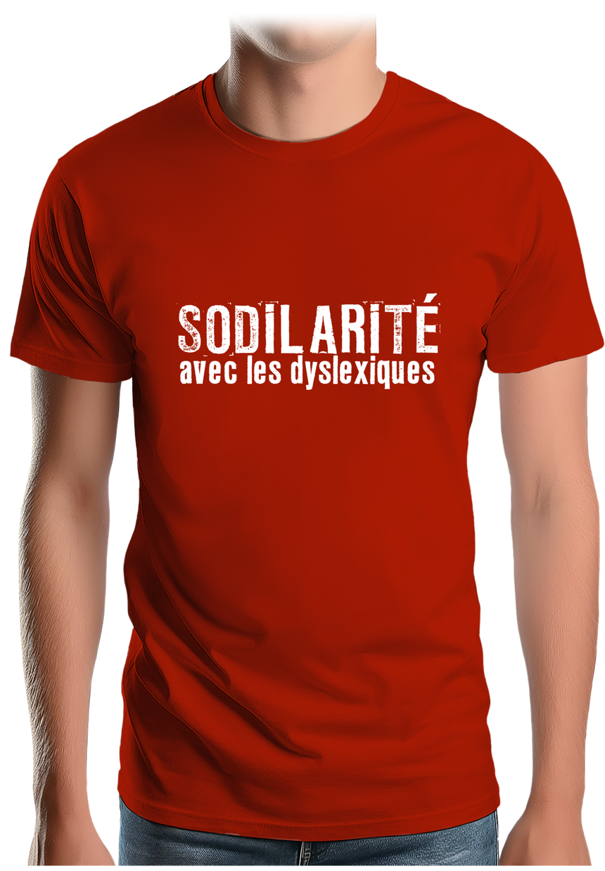 T-Shirt Homme Sodilarité avec les dyslexiques