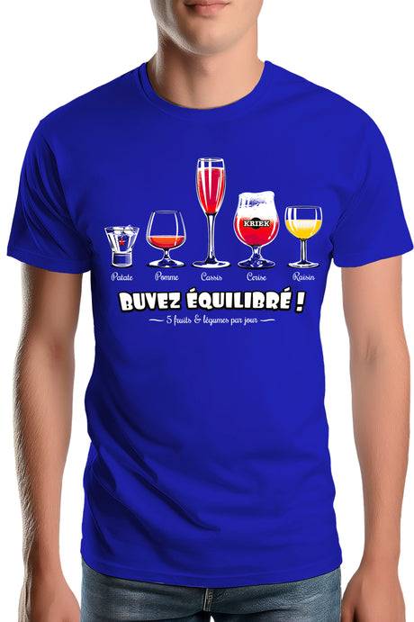 T-Shirt Homme Buvez équilibré