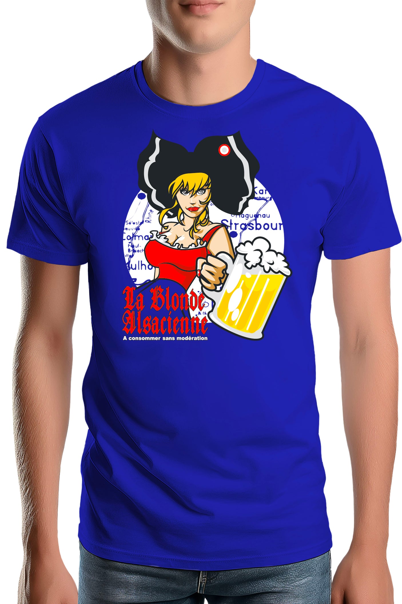 T-Shirt Homme La blonde alsacienne