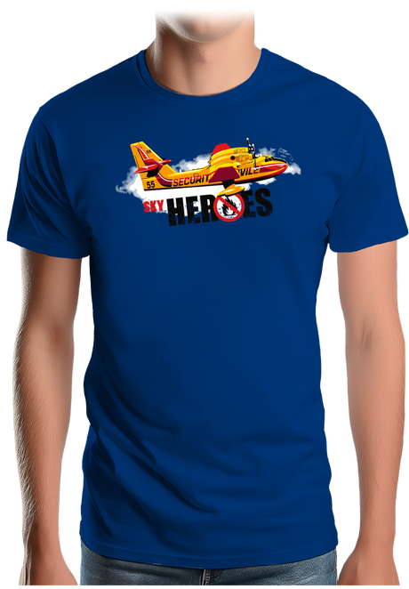 T-Shirt Homme Avion pompier pour éteindre les feux