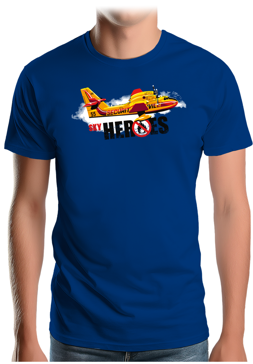 T-Shirt Homme Avion pompier pour éteindre les feux
