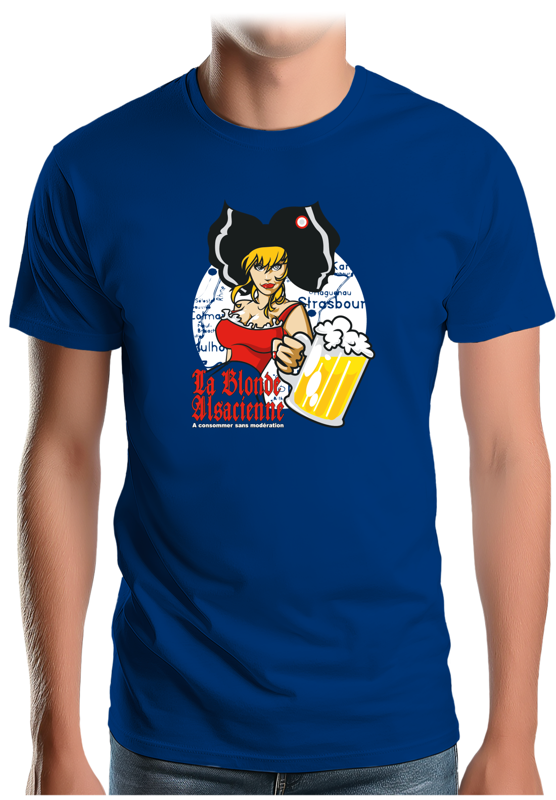 T-Shirt Homme La blonde alsacienne