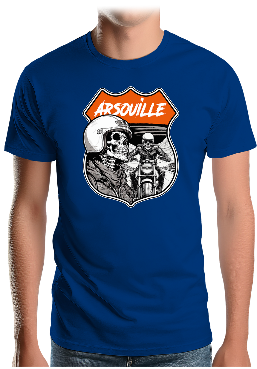 T-Shirt Homme Arsouille tête de mort motard