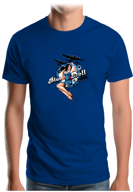 T-Shirt Homme Pin Up Avec Avion