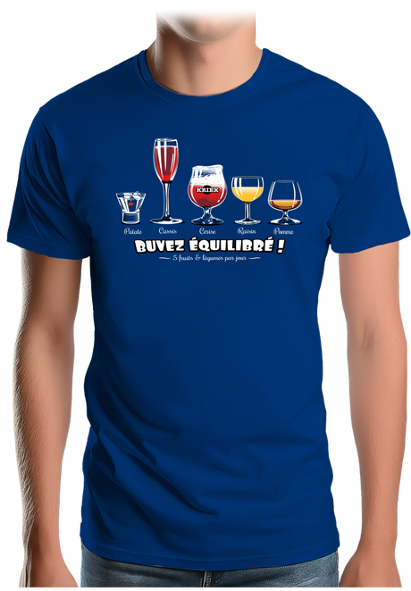 T-Shirt Homme Buvez équilibré