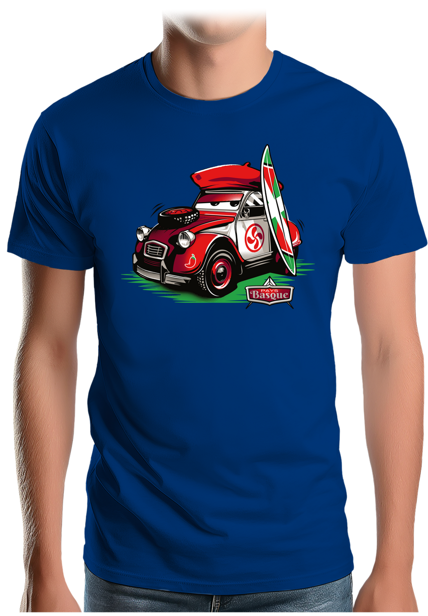 T-Shirt Homme Voiture 2CV du Pays-Basque