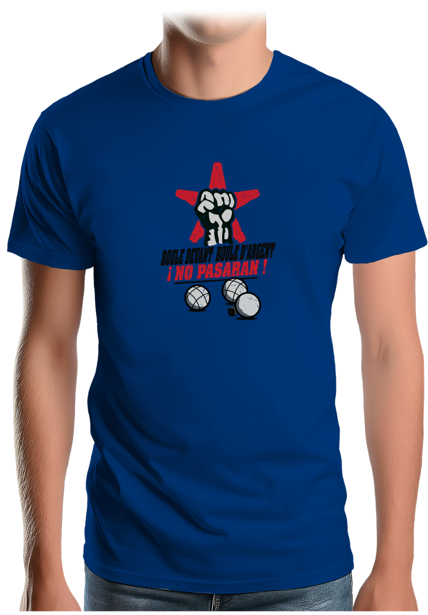 T-Shirt Homme Boule devant, boule d'argent