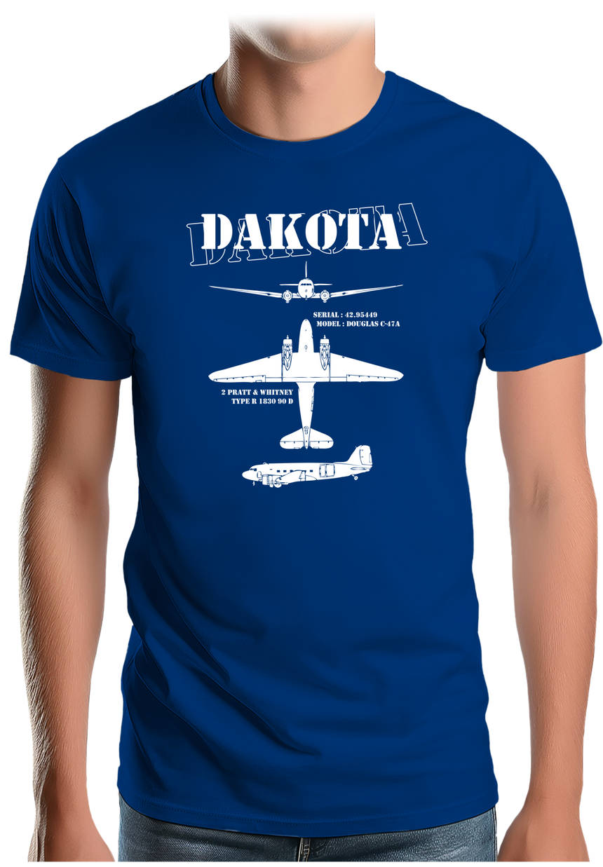 T-Shirt Homme Avion militaire modèle Dakota