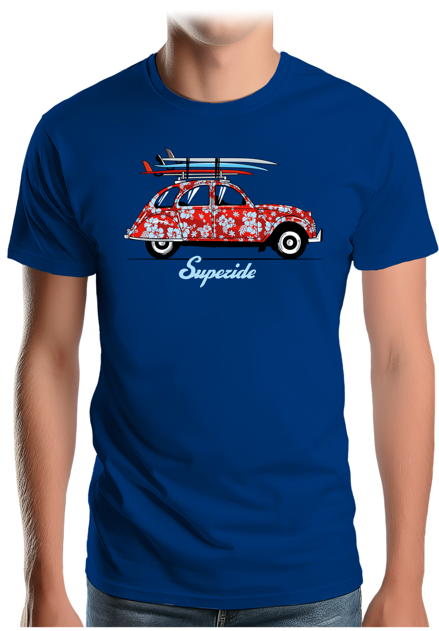 T-Shirt Homme Voiture 2CV Superide surf