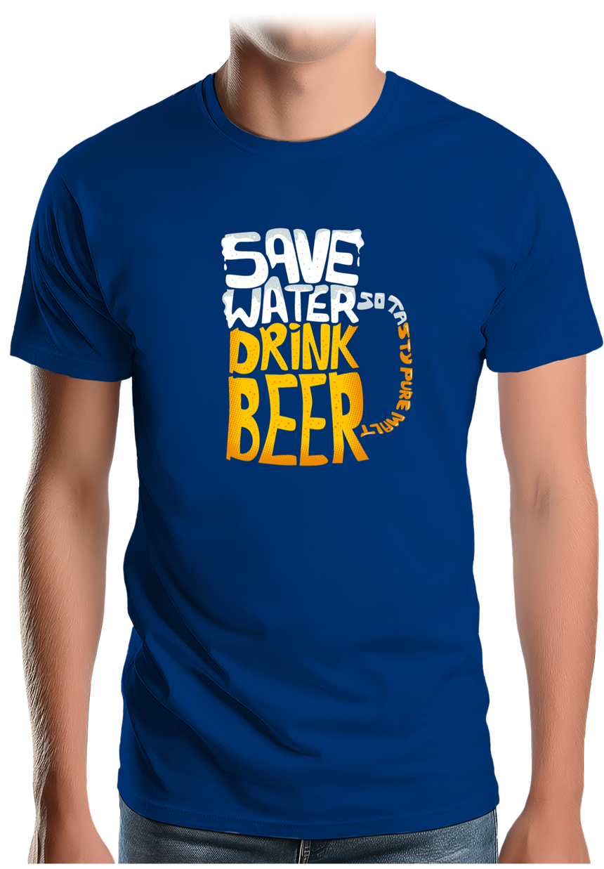 T-Shirt Homme Alcool, save water drink beer