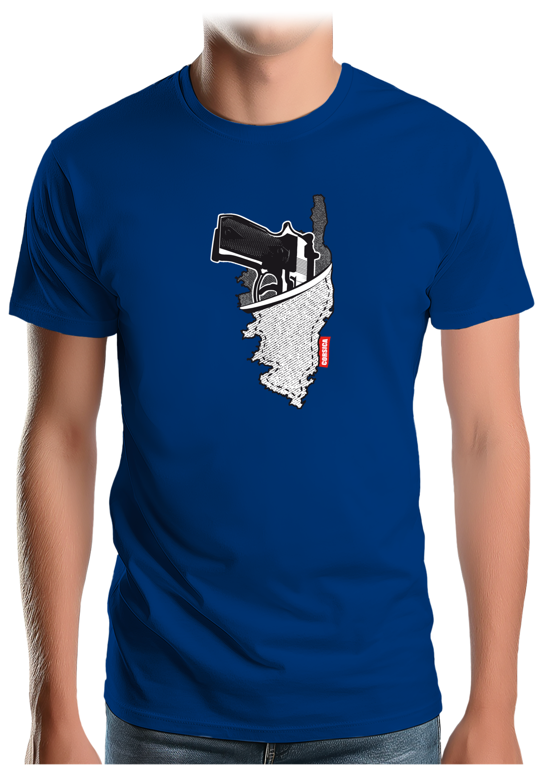 T-Shirt Homme Holster carte de la corse