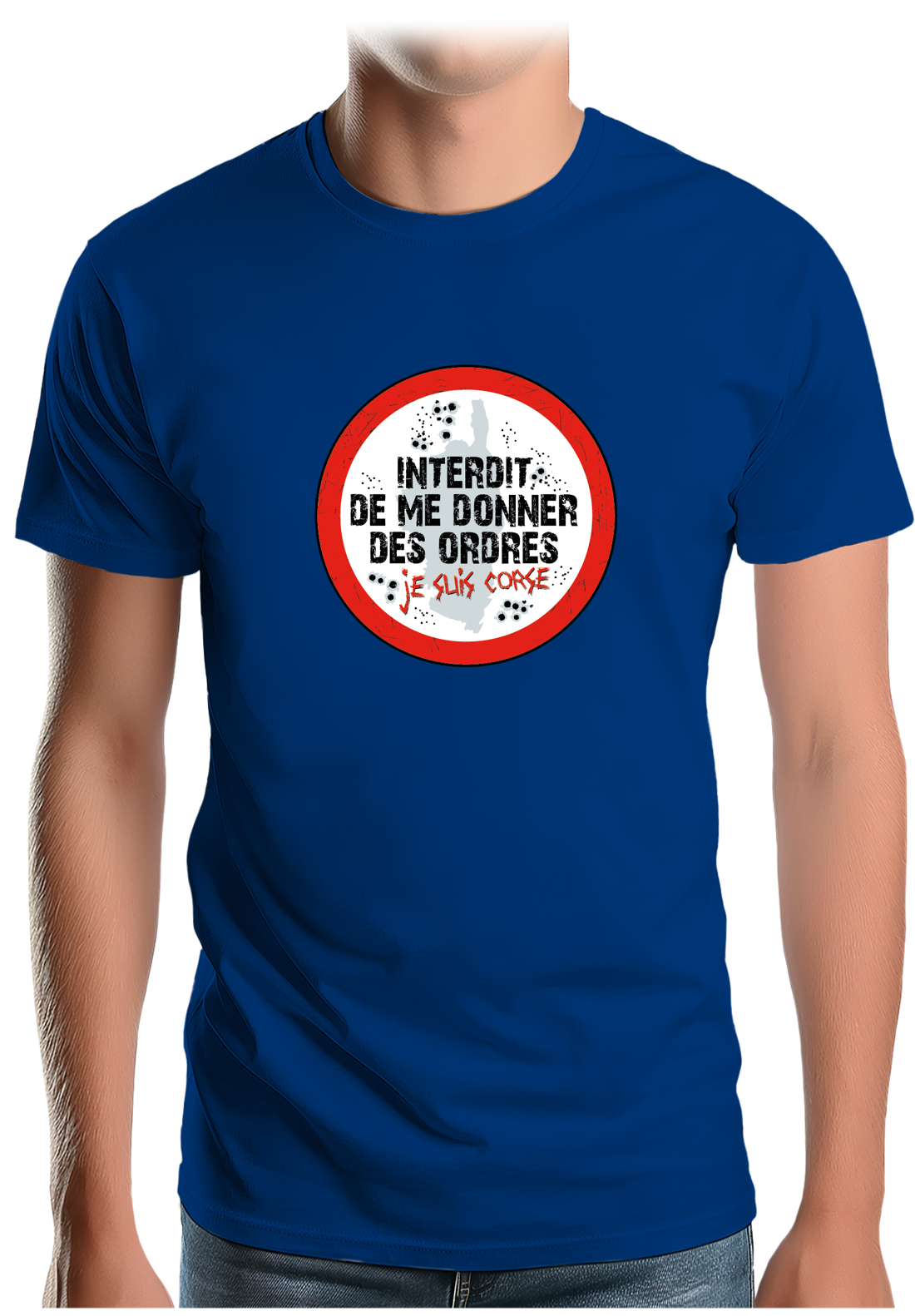 T-Shirt Homme Corse interdit de me donner des ordres