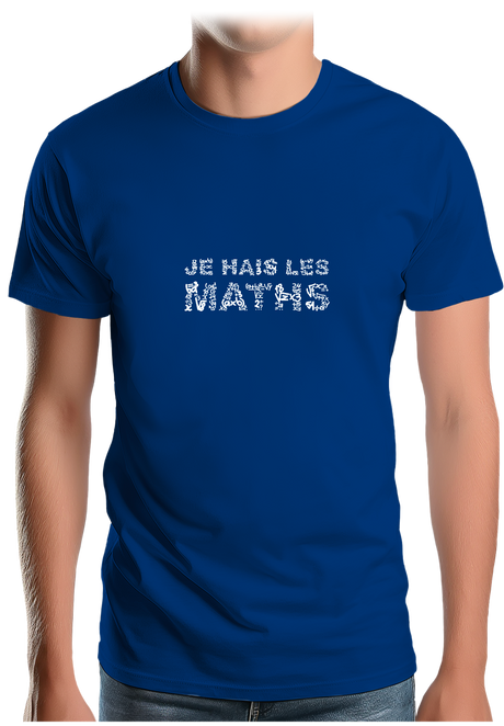 T-Shirt Homme Je Hais Les Maths