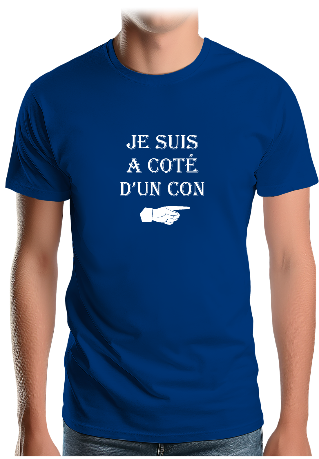 T-Shirt Homme Je suis à coté d'un con