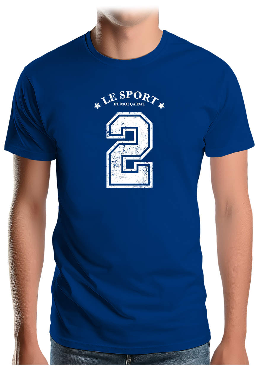 T-Shirt Homme Le sport et moi ça fait 2