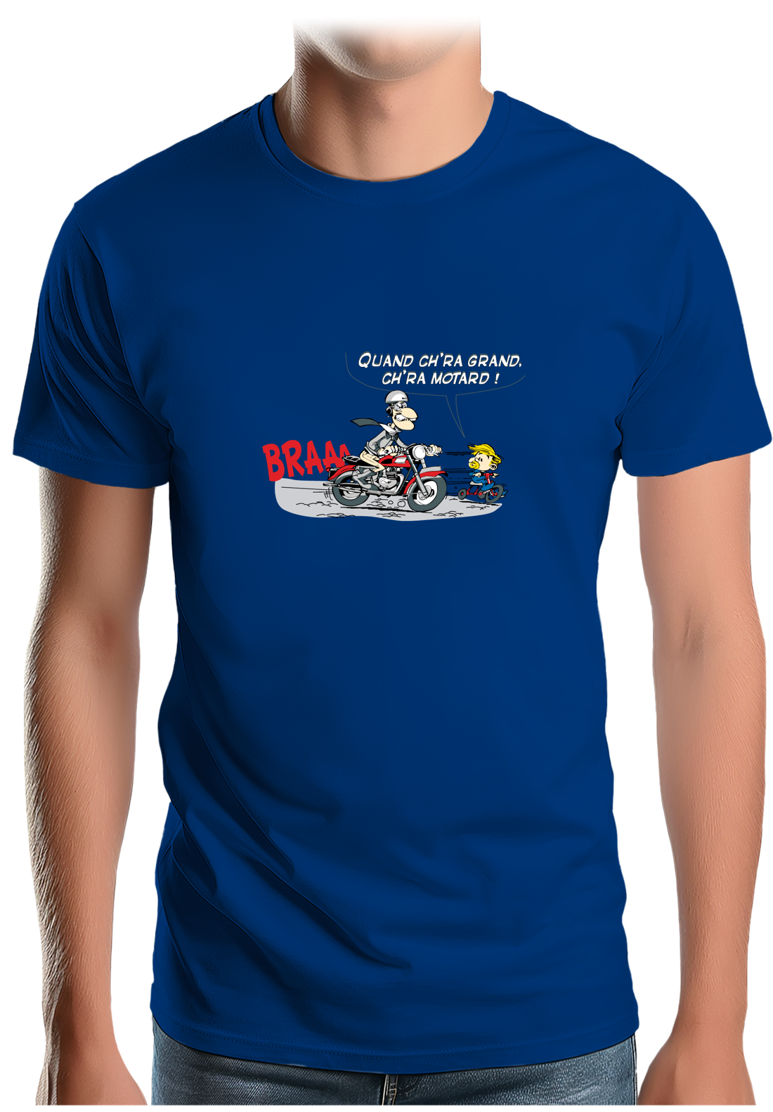 T-Shirt Homme Motard transmission fils