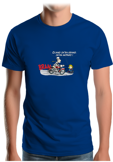 T-Shirt Homme Motard transmission fils