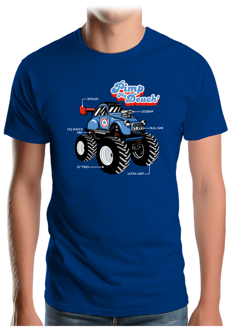 T-Shirt Homme Voiture Monster 2CV