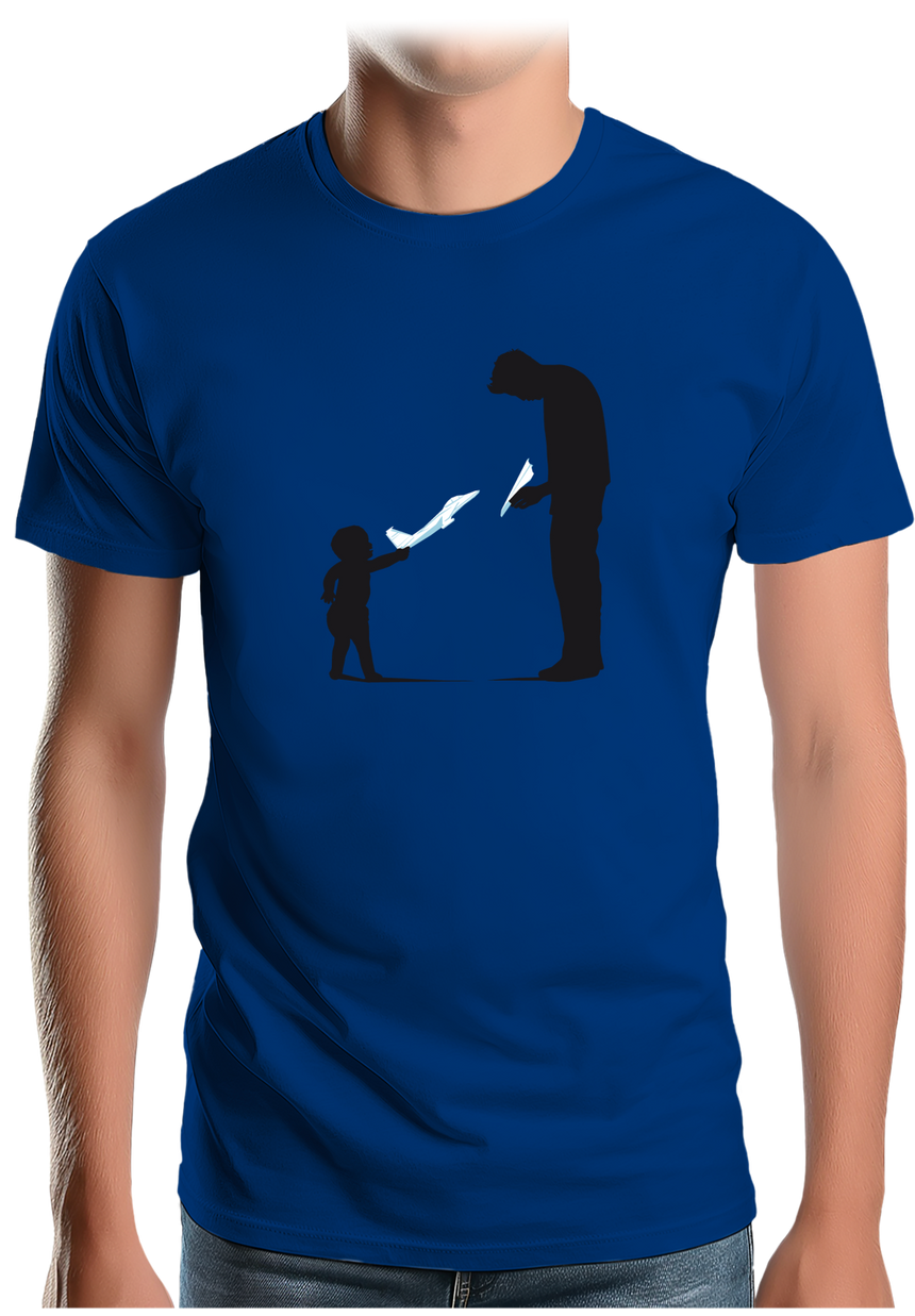 T-Shirt Homme Père Et Fils Avion en papier