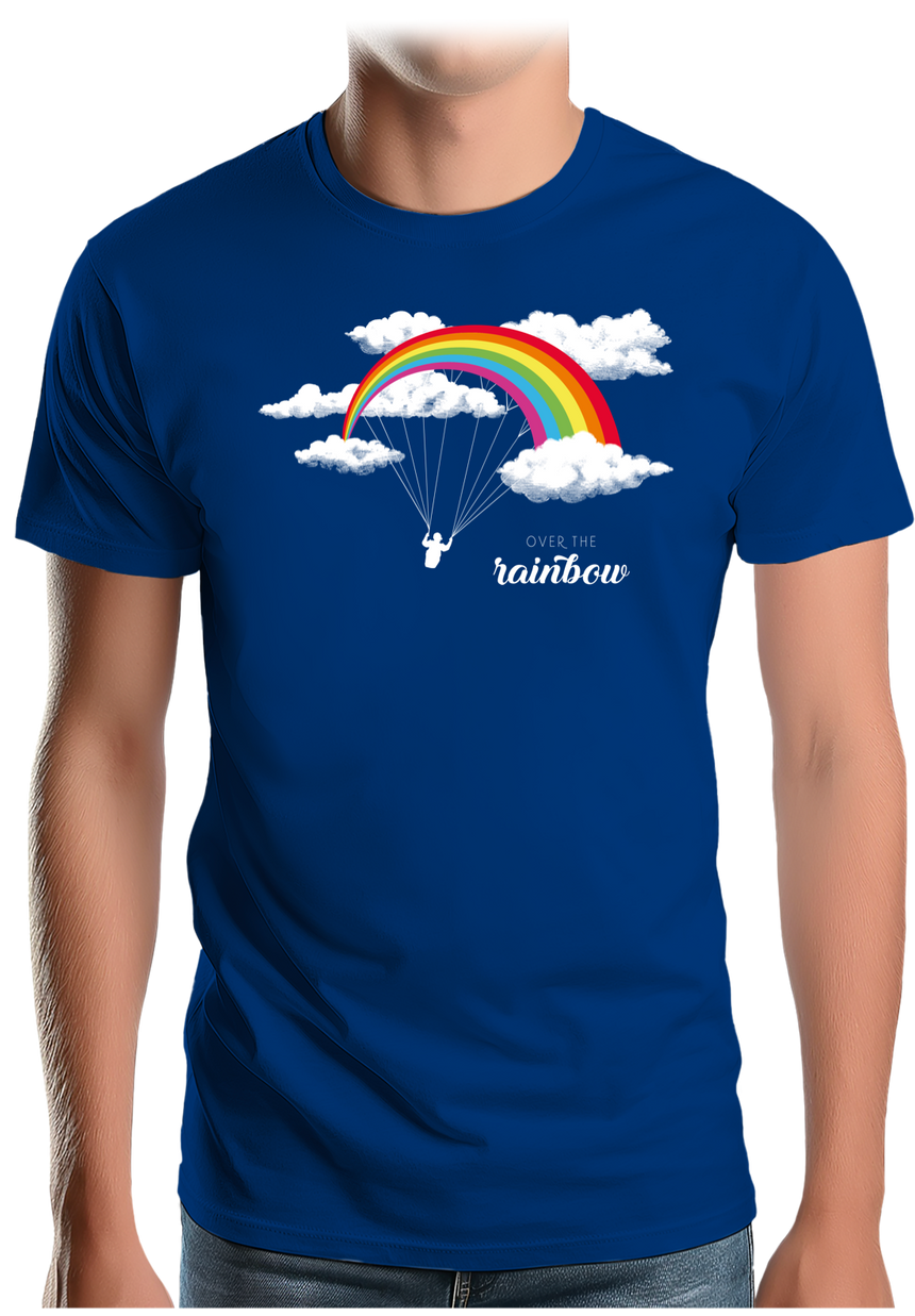 T-Shirt Homme Parapente arc en ciel