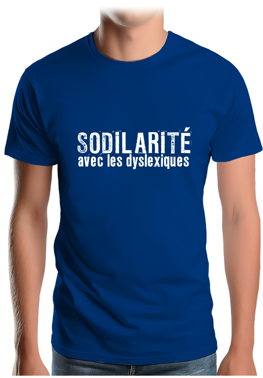 T-Shirt Homme Sodilarité avec les dyslexiques