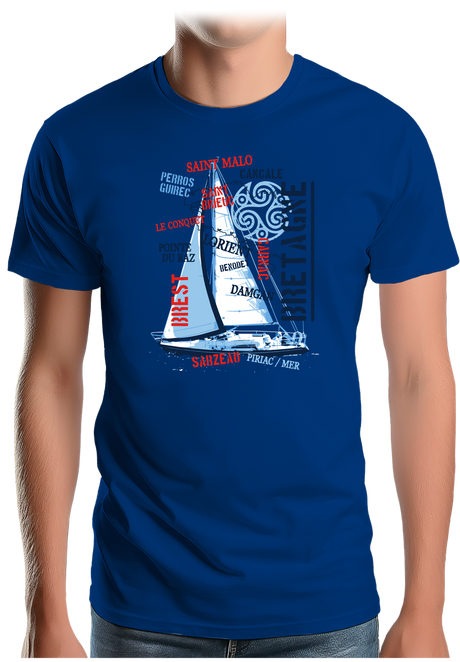 T-Shirt Homme Voilier bretagne