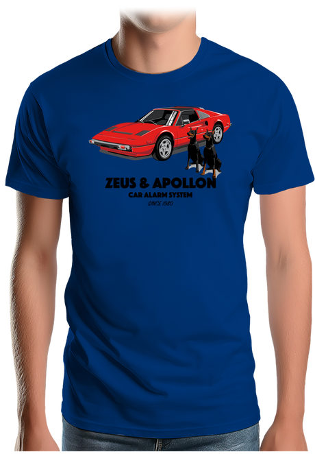 T-Shirt Homme Zeus et Apollon Voiture Alarme
