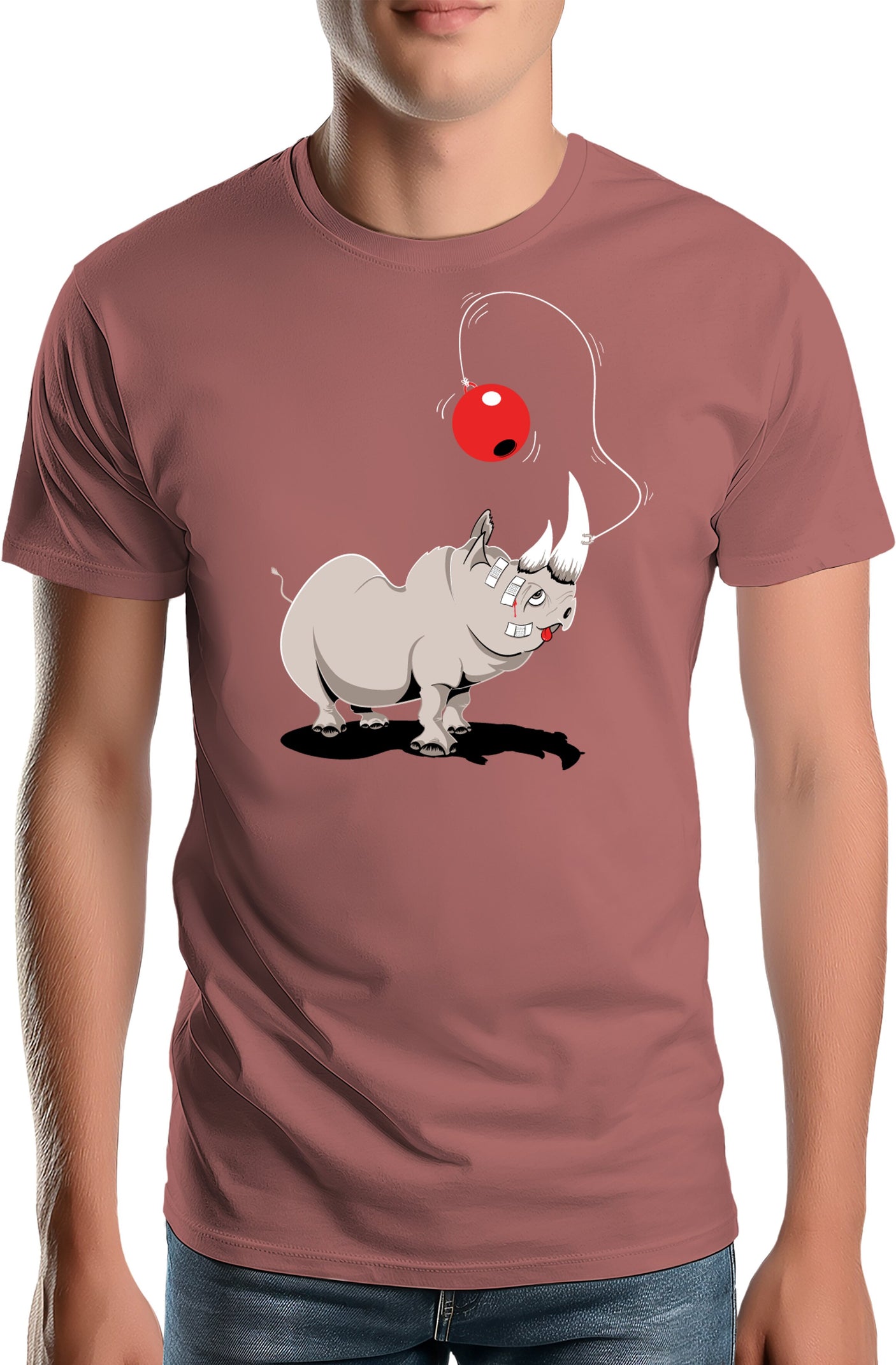 Tee-Shirt Homme Rhino Bilboquet Boule Rouge