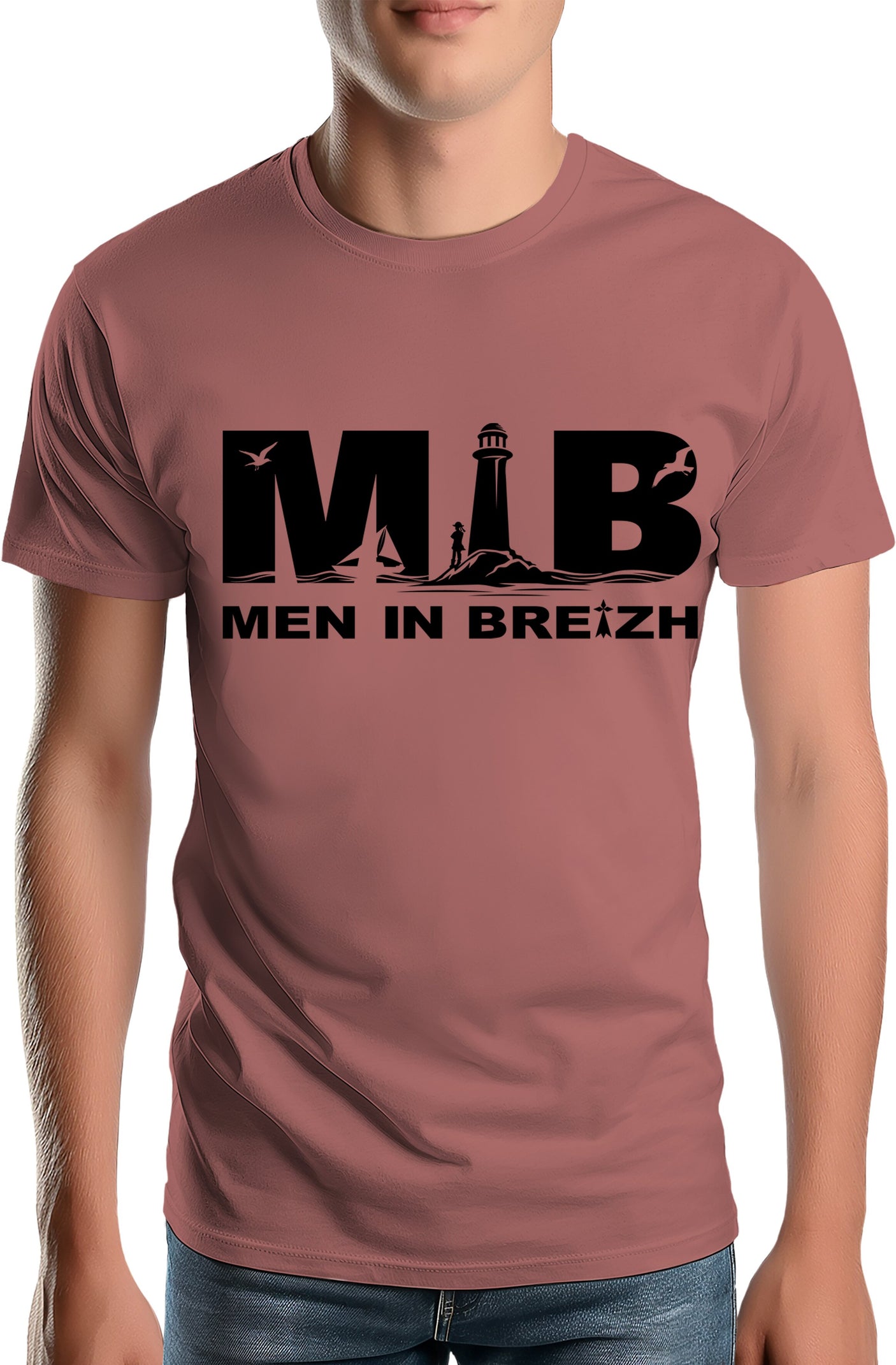 Tee-Shirt Homme Men in breizh parodie men in black