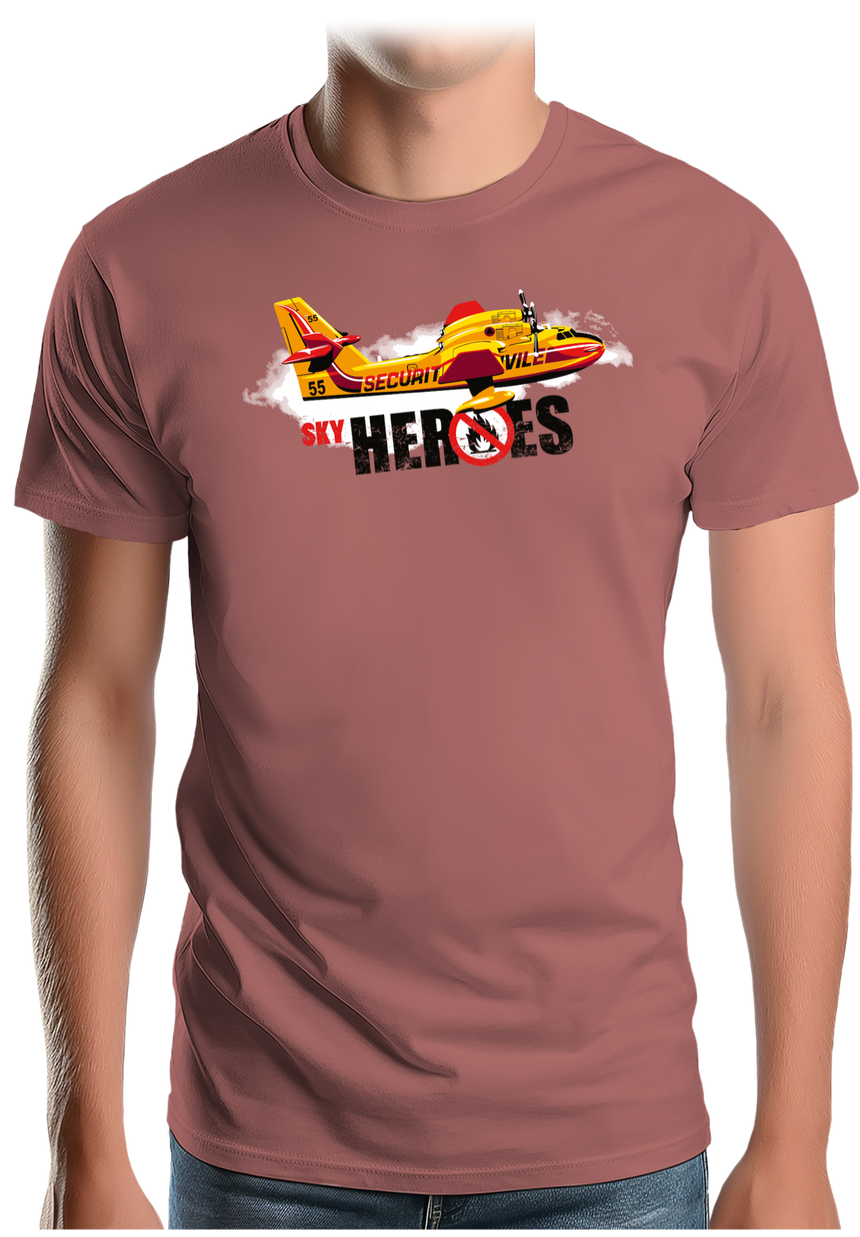 T-Shirt Homme Avion pompier pour éteindre les feux