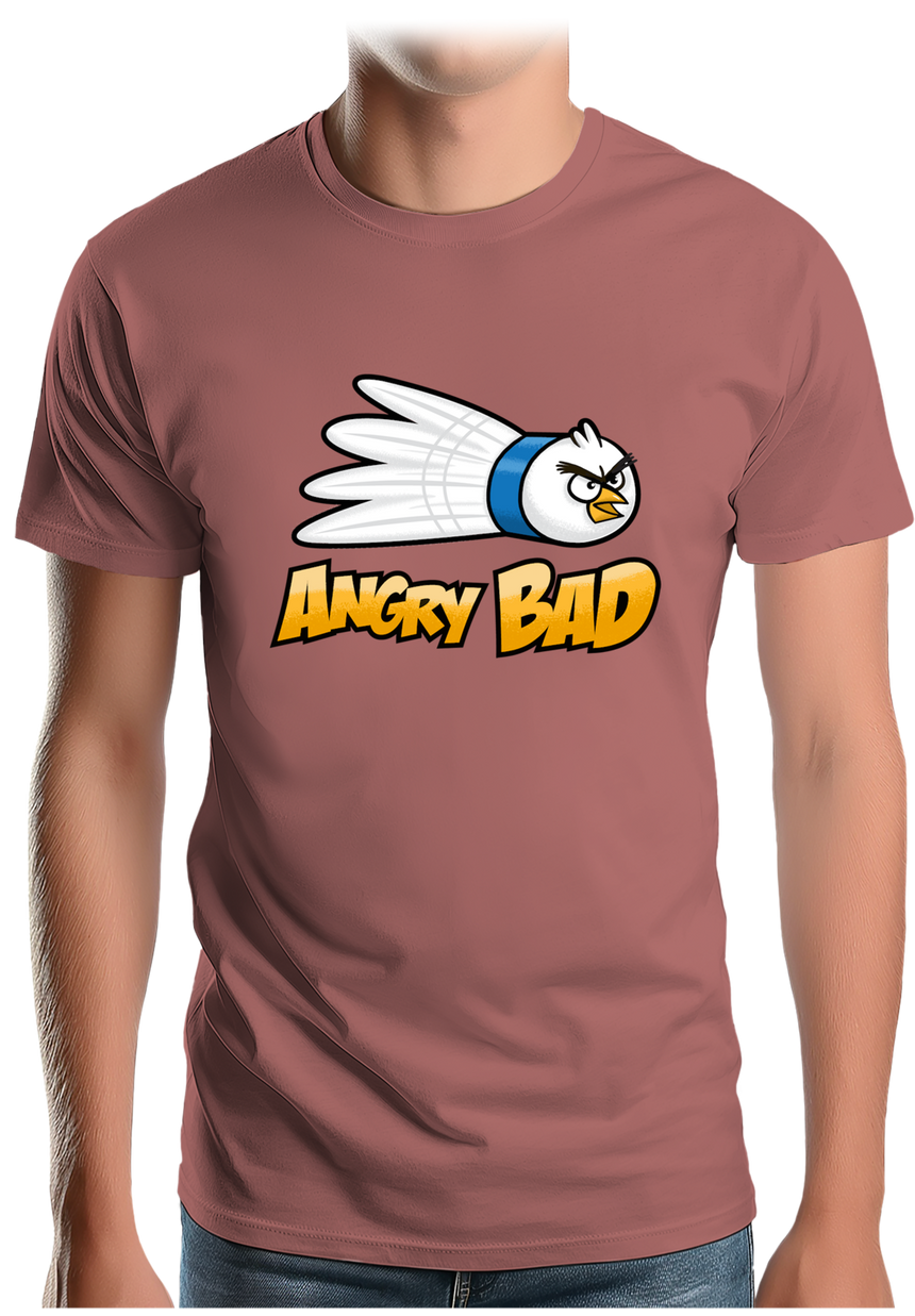 T-Shirt Homme Badminton Angry Bad, objectif tout détruire